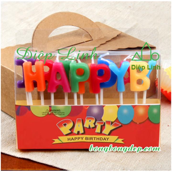 [SIÊU RẺ❤️] – Bộ nến chữ Happy Birthday -Nến sinh nhật nhũ chữ HAPPY BIRTHDAY- Trang trí bánh sinh nhật bánh kem