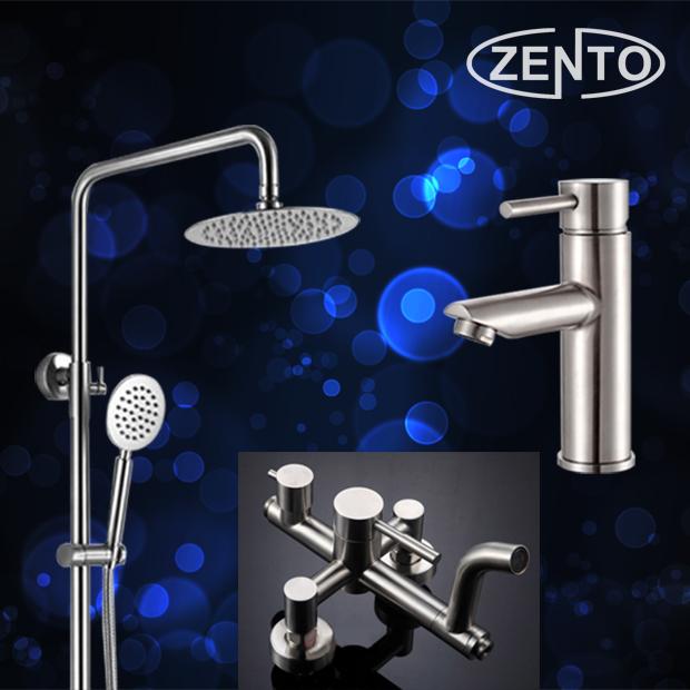 Combo sen cây vòi lavabo inox304 zento KM101