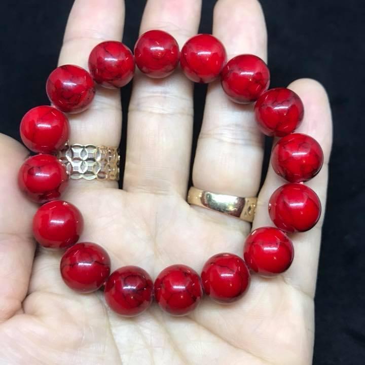 [HCM]VÒNG TAY SAN HÔ ĐỎ 12 LY