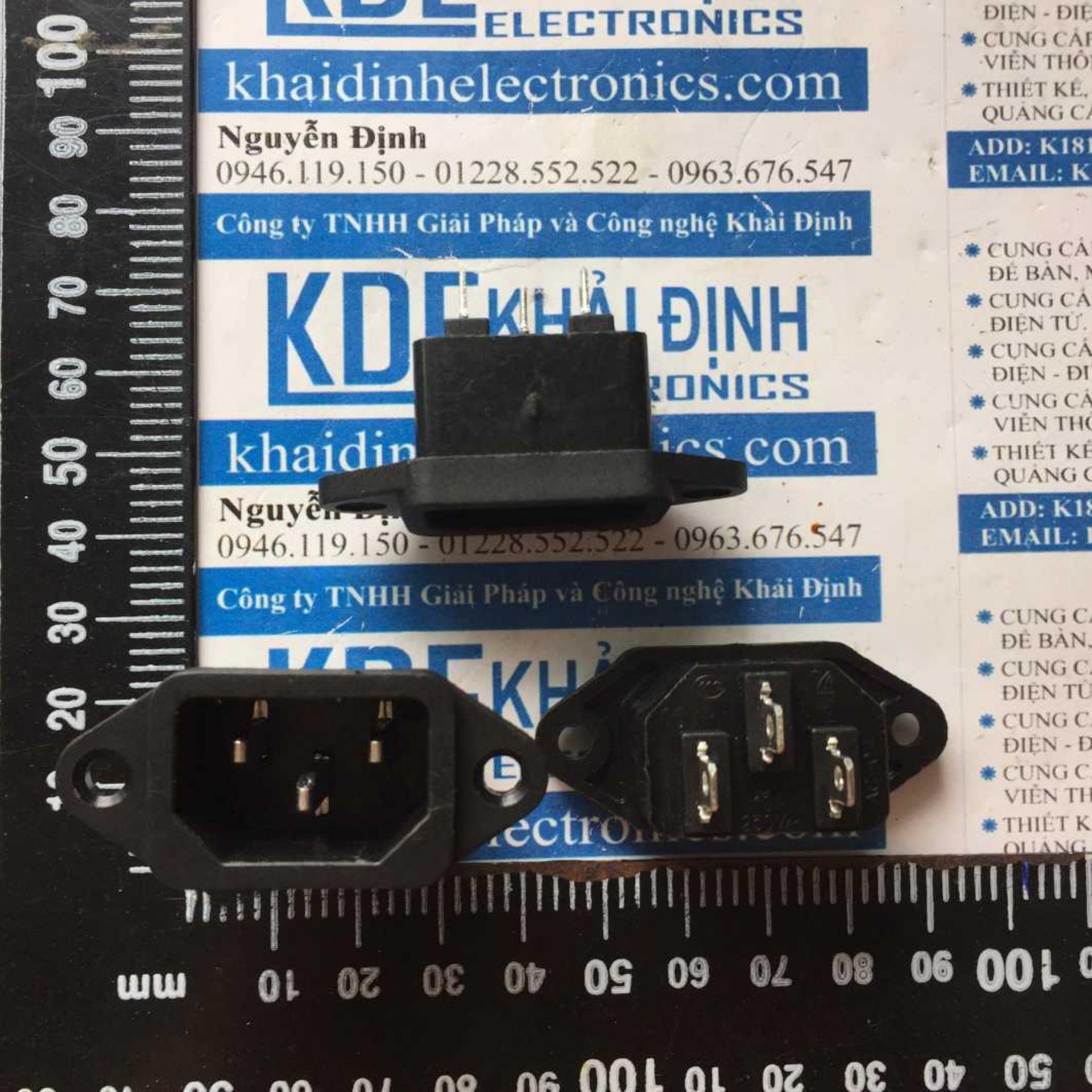 5 đầu cái jack nguồn AC 3P hàn PCB, dây AC-04 kde3298