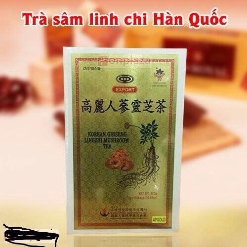 Trà Sâm Linh Chi Hàn Quốc (Hộp gỗ 3g x 100 gói)