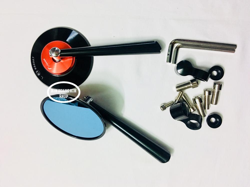 Bộ 2 kính chiếu hậu xe máy Ri.zoma Tròn (màu Đen)
