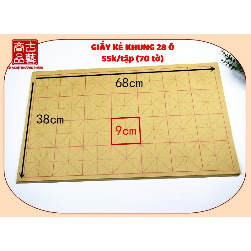 Giấy kẻ khung Cửu Cung Mễ Cách (28 ô)