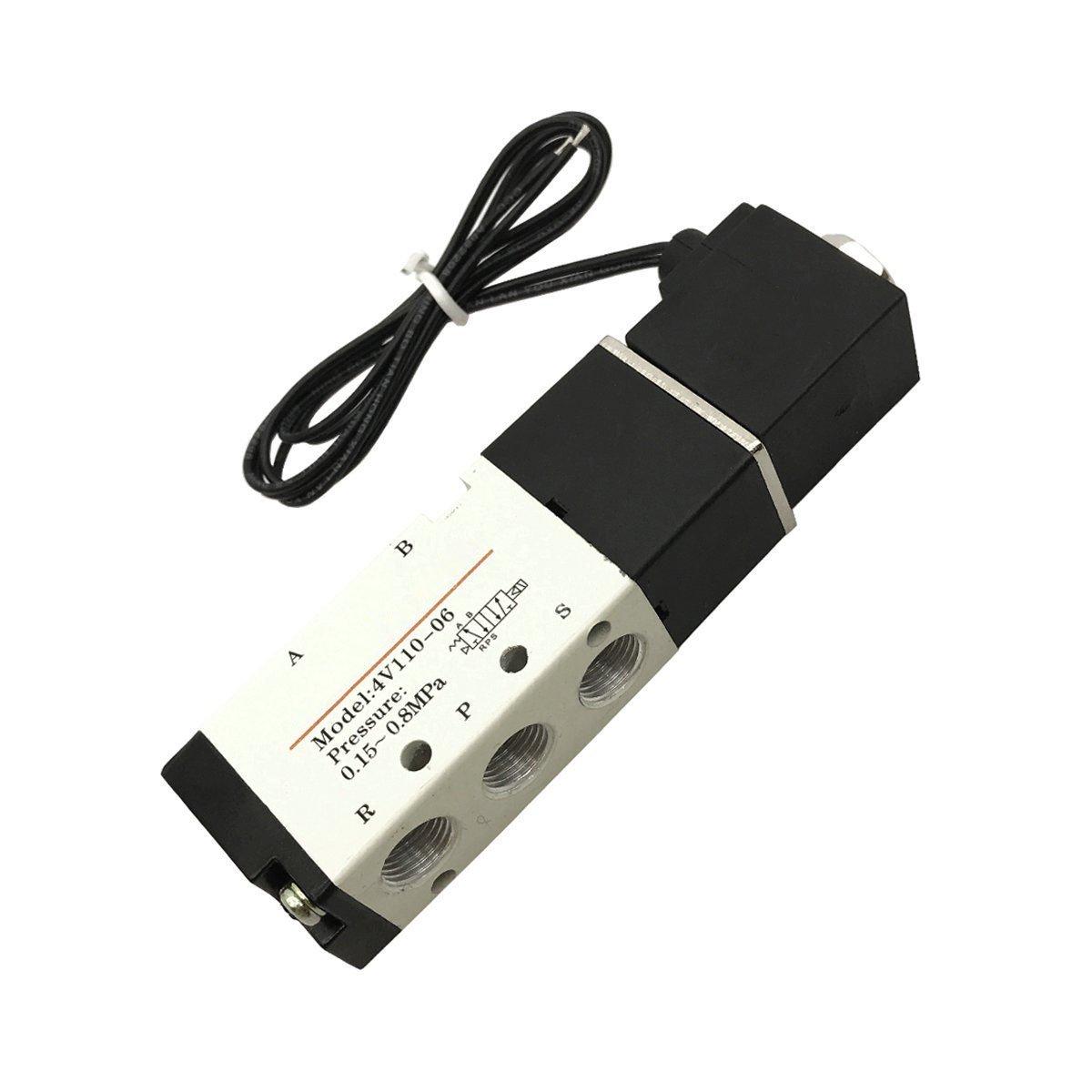 Van điện từ khí nén 4v110-06 g1/8 điện áp 24v