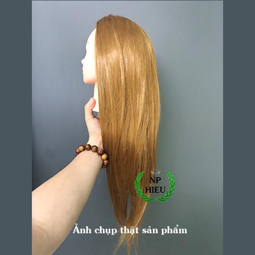Đầu manocanh học làm tóc vàng sáng
