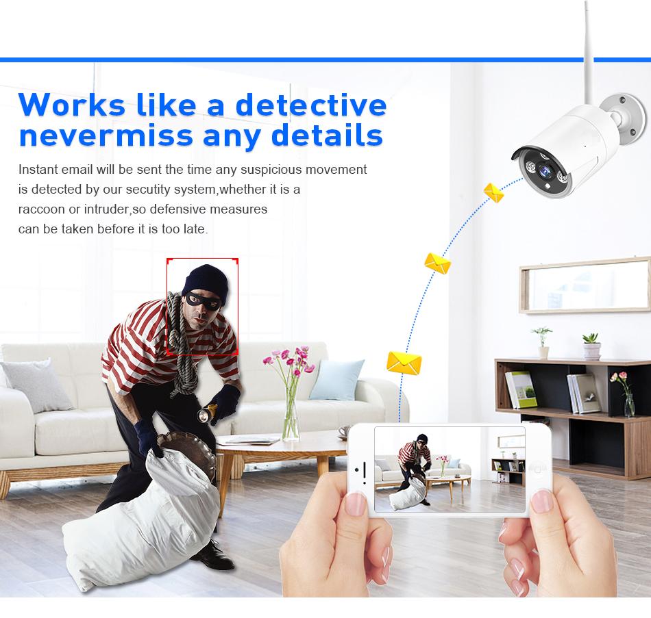 [HCM]Bộ 4 Camera WIFI 1080P + Đầu Ghi NVR HD