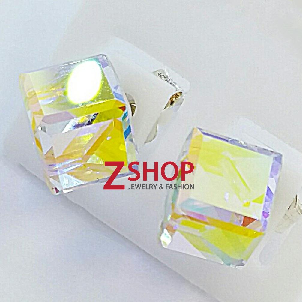 Bông tai bạc 925 - pha lê cao cấp B008