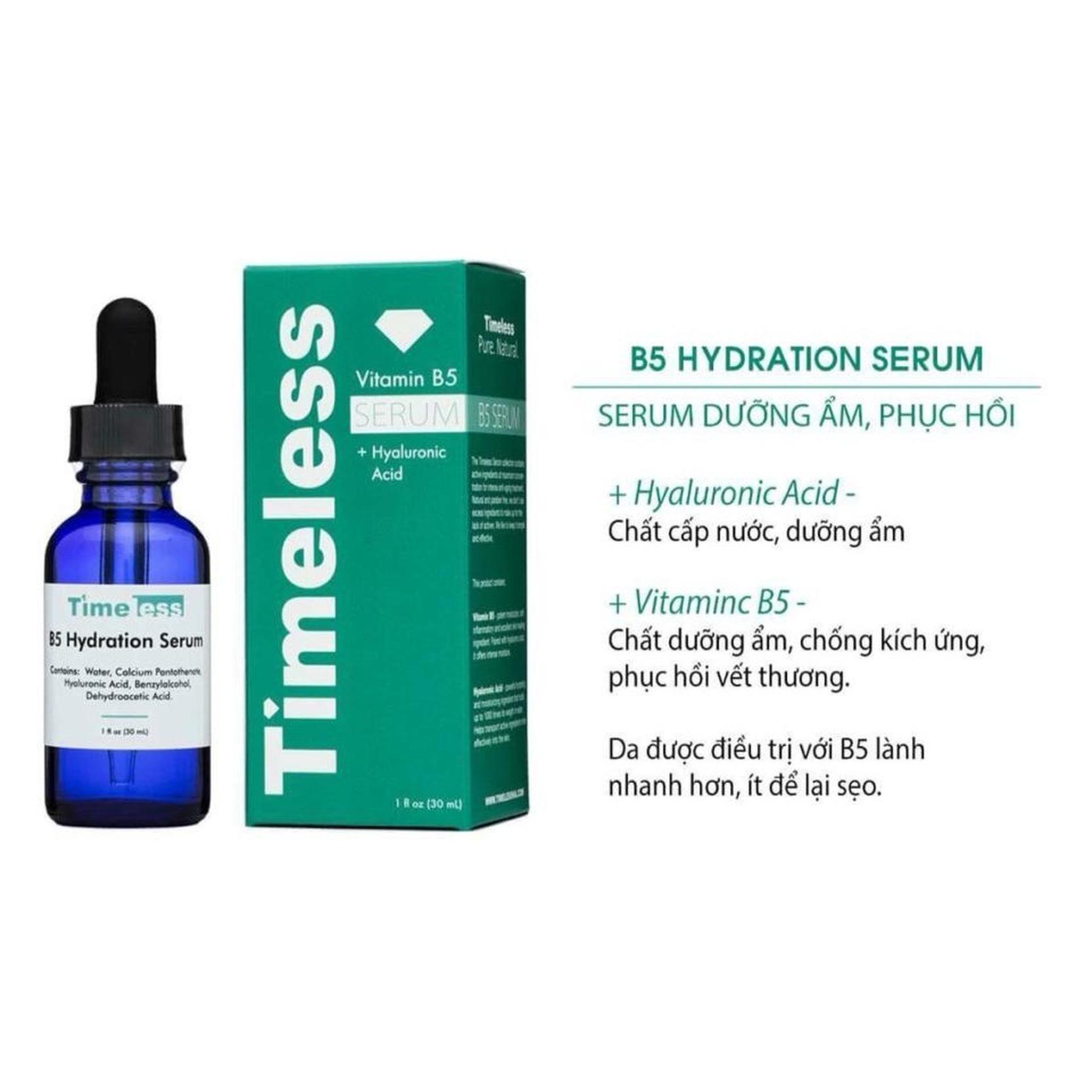 Tinh Chất Dưỡng Ẩm Phục Hồi Da Timeless B5 Hydration Serum 30ml