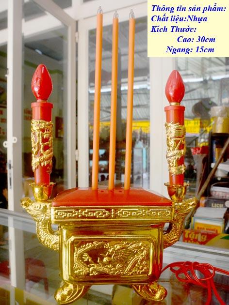 Lư hương cắm điện đặt bàn thờ cửu huyền