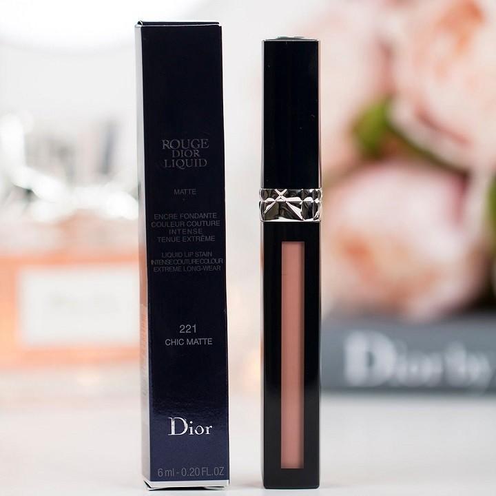 Son Kem Dior Liquid màu 221 Chic Matte Cam Nude