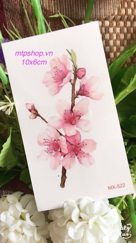 Combo 6 tấm hình xăm dán size 10x6cm Hoa Hồng Tình Yêu CBS2211 (Tặng ngay 1 tấm đồng size khi mua 2 combo)