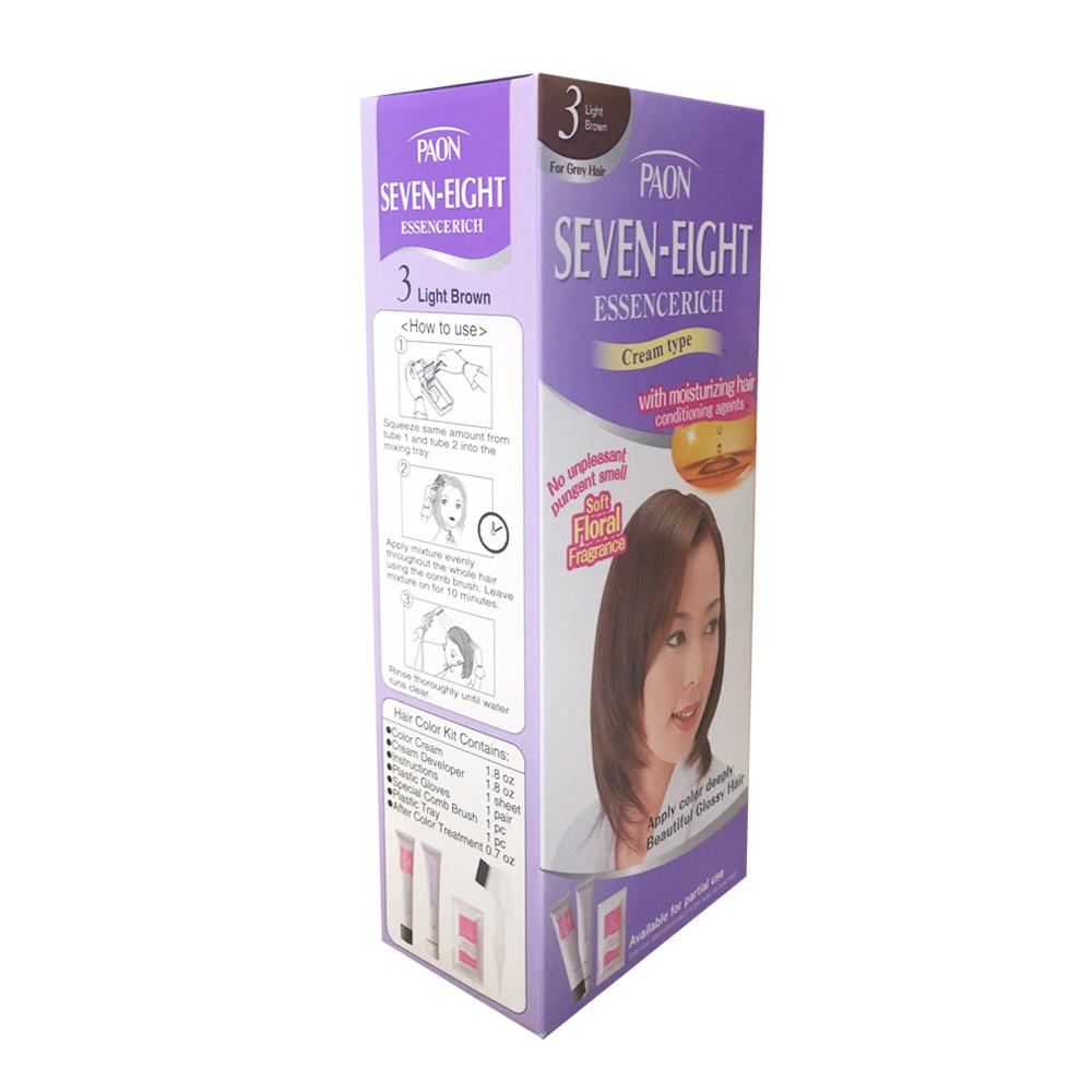 Nhuộm phủ bạc dưỡng chất Seven Eight số 3 (Nâu sáng) Nhật Bản (50g + 50g)
