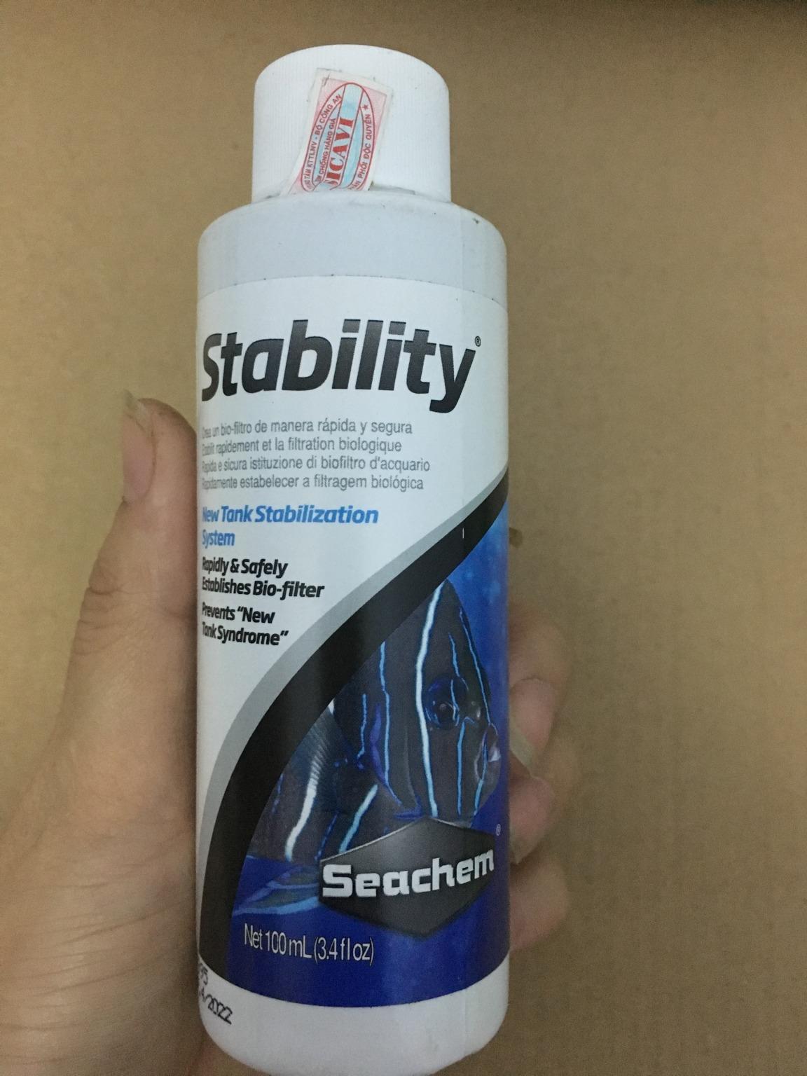 [HCM]Vi sinh hồ cá Seachem Stability 100ml hàng Mỹ