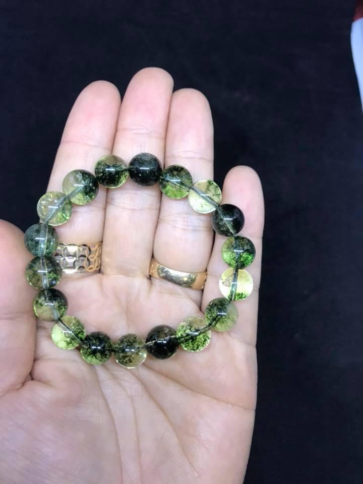 [HCM]VÒNG TAY THẠCH ANH ƯU LINH XANH 10LY( TẶNG THÊM HẠT VÀ DÂY THAY THẾ )