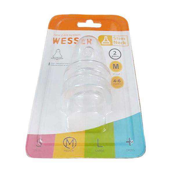 Ty bình sữa Wesser cổ thường size M -2 cái/vỹ - num vu thay binh sua