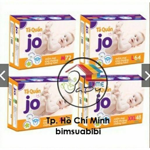 Bỉm jo quần M72, L64, XL56 ,XXL48.