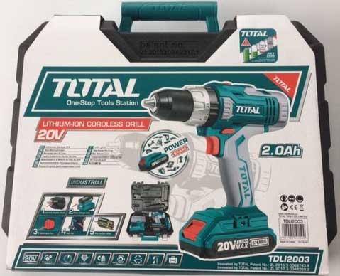 Máy khoan vặn vít dùng pin 47 chi tiết Total TDLI2003 (20V)