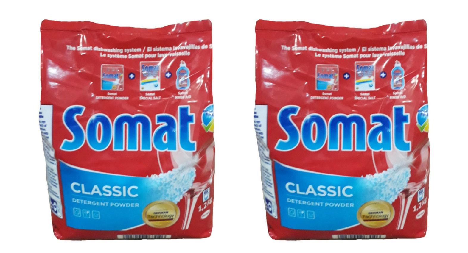 Combo 2 bột rửa bát Somat 1.2kg Của Đức