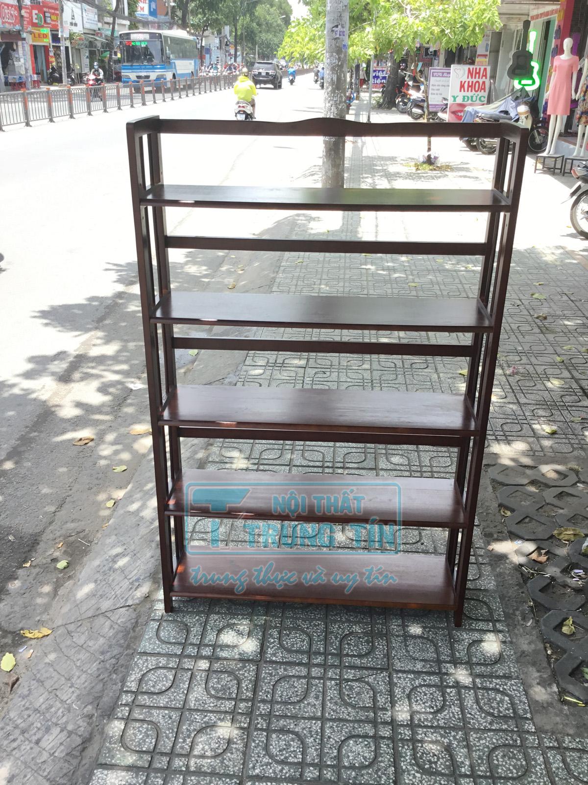 [HCM]Kệ sách gỗ 5 tầng ngang 1m