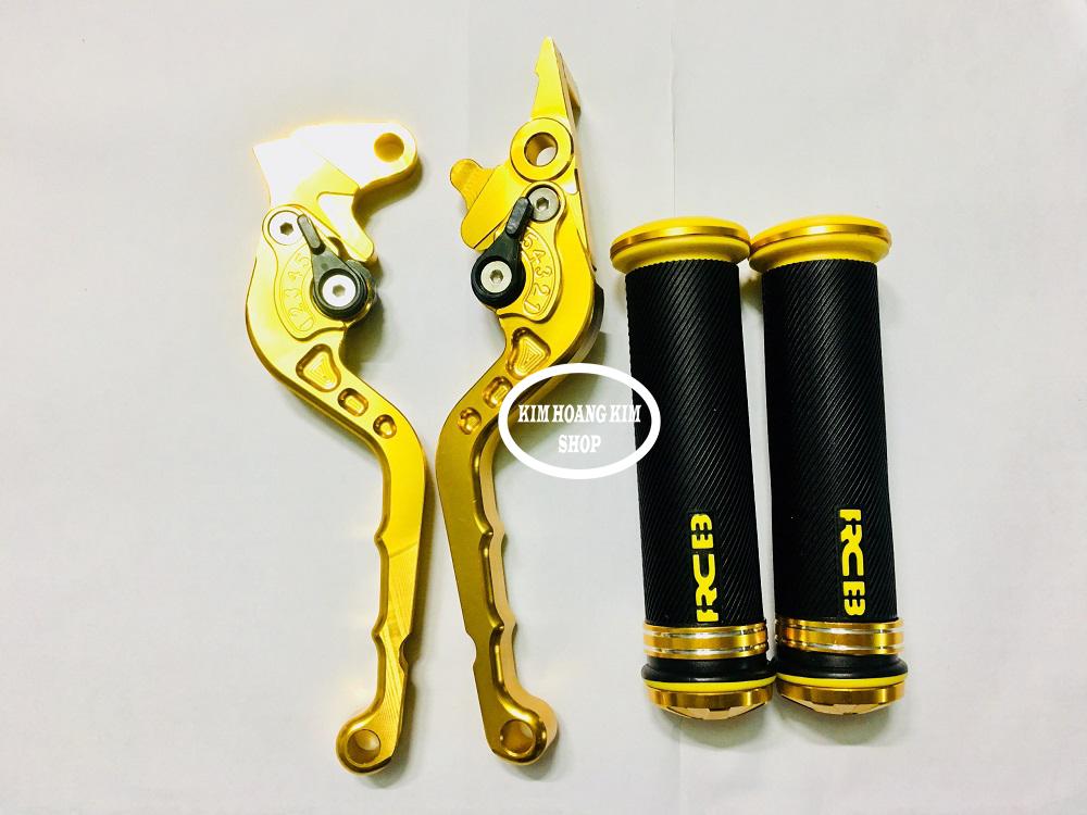 Combo tay thắng 6 số và bao tay rcb gù nhôm dành cho Exciter (màu Vàng)