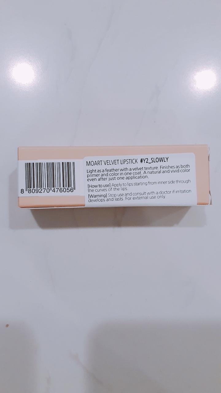 Son lì Moart Velvet Lipstick Y2 Slowly
