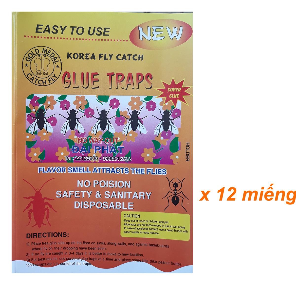 KOREA FLY CATCH GLUE TRAPS 12PCS