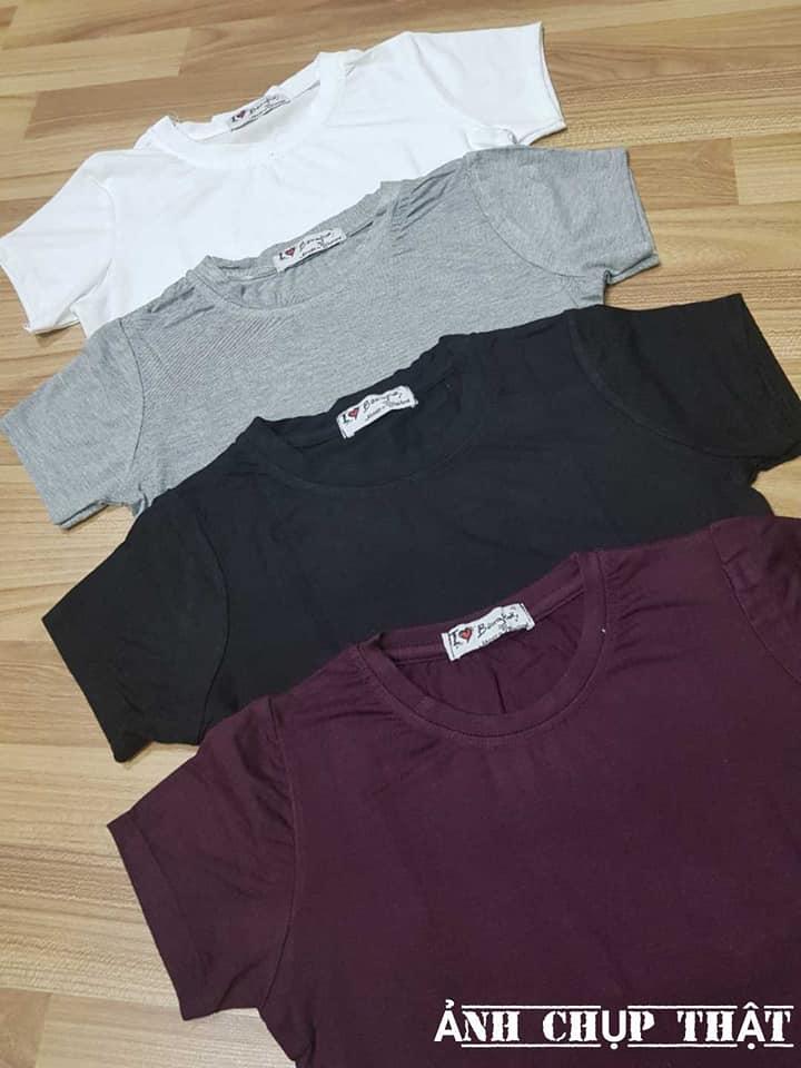 Aó thun lụa croptop tay ngắn ôm body Thailand