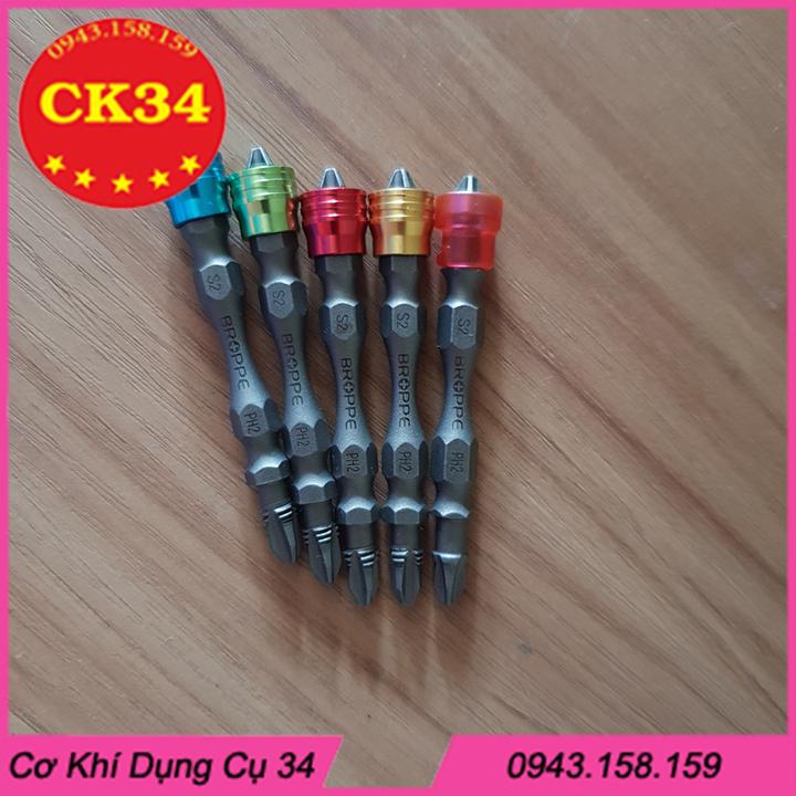 Bộ 5 mũi bắt vít bake cạnh đầu giới từ tính BROPPE dài 65mm cho khoan, máy bắn vít