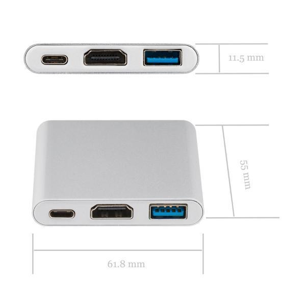 Cáp chuyển Type-C ra HDMI và 1 cổng USB 3.0 chất lượng cao