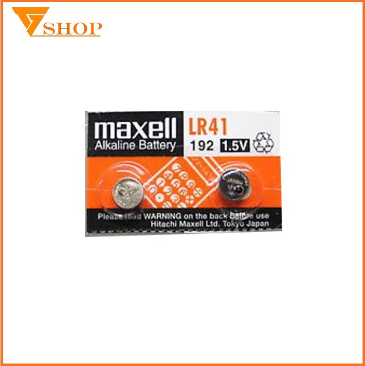 4 viên pin LR41, Ag3 Maxell
