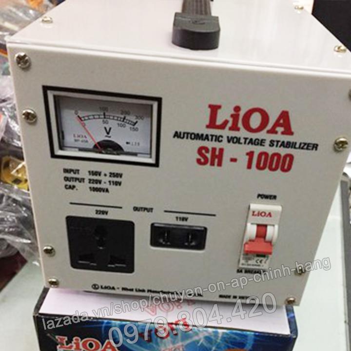 Ổn Áp Lioa 1KVA 1 Pha Dải 130-250V, Thế Hệ II 100% Dây Đồng