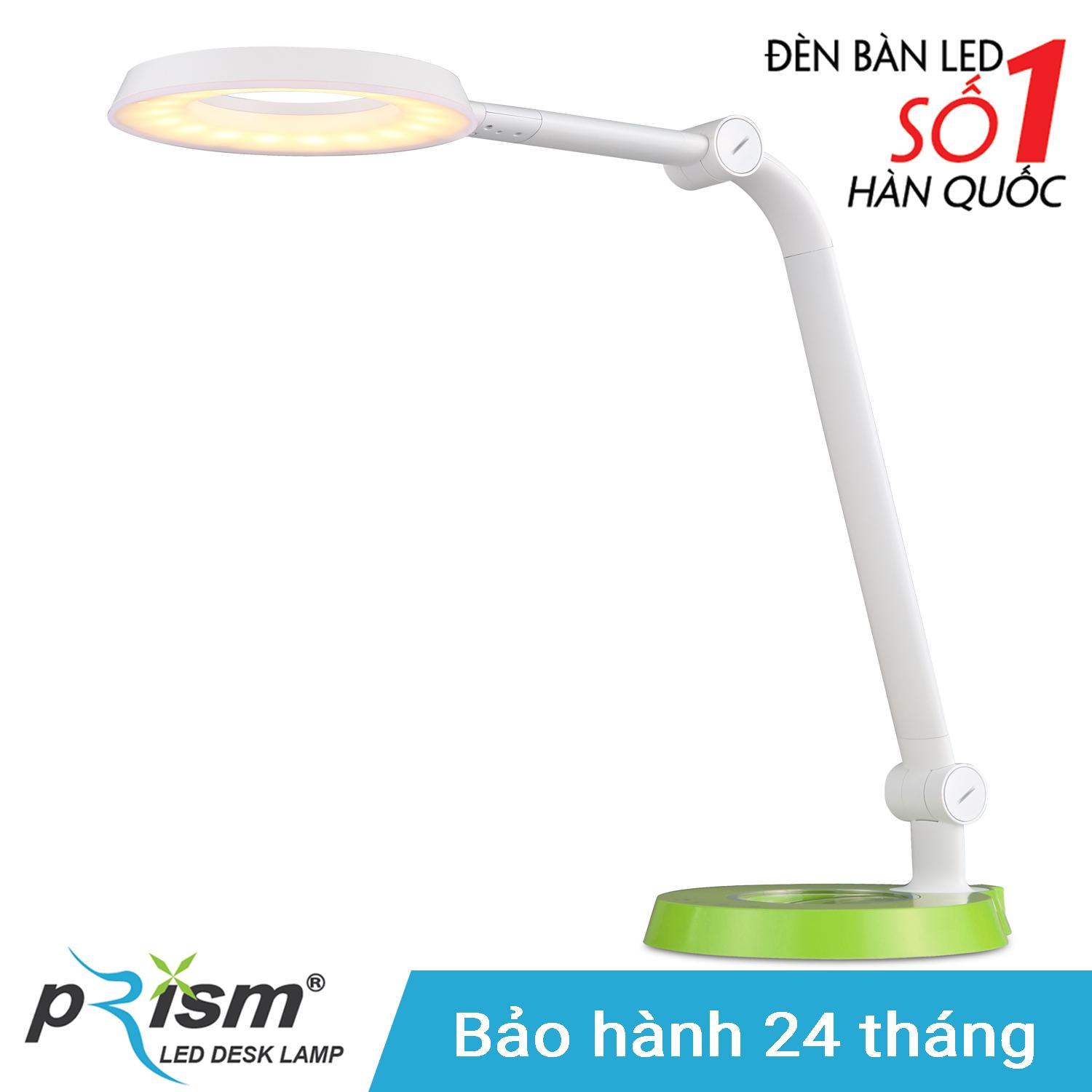 Đèn bàn LED PRISM Hàn Quốc 6300GR công suất 11W ánh sáng đổi màu chống cận bảo vệ mắt (Trắng Xanh)