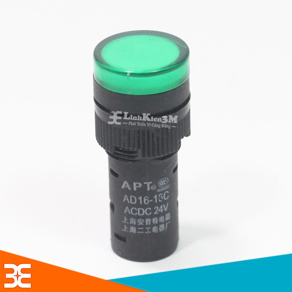 Đèn Báo Nguồn 24VDC Xanh Lá