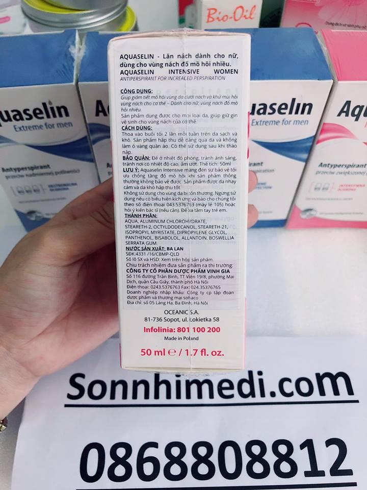 Lăn khử mùi nữ giới Aquaselin