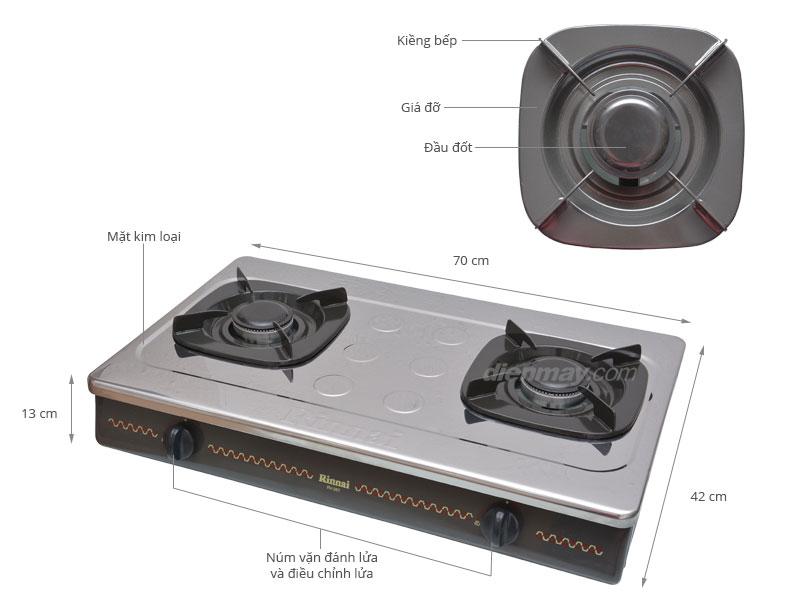 Bếp gas đôi Rinnai RV-287(S)N (Đen)