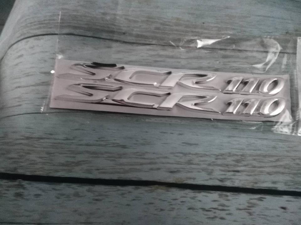 bộ tem decal chữ SCR 110 nổi