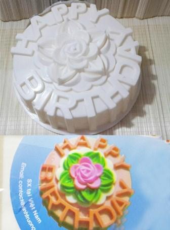 Khuôn rau câu nhựa  HAPPY BIRTHDAY