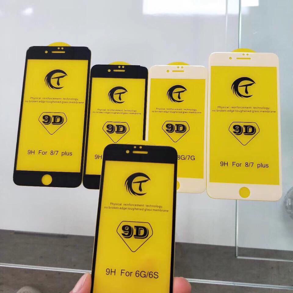 Kính cường lực 9D Full màn cho iPhone 8 Plus (trắng)