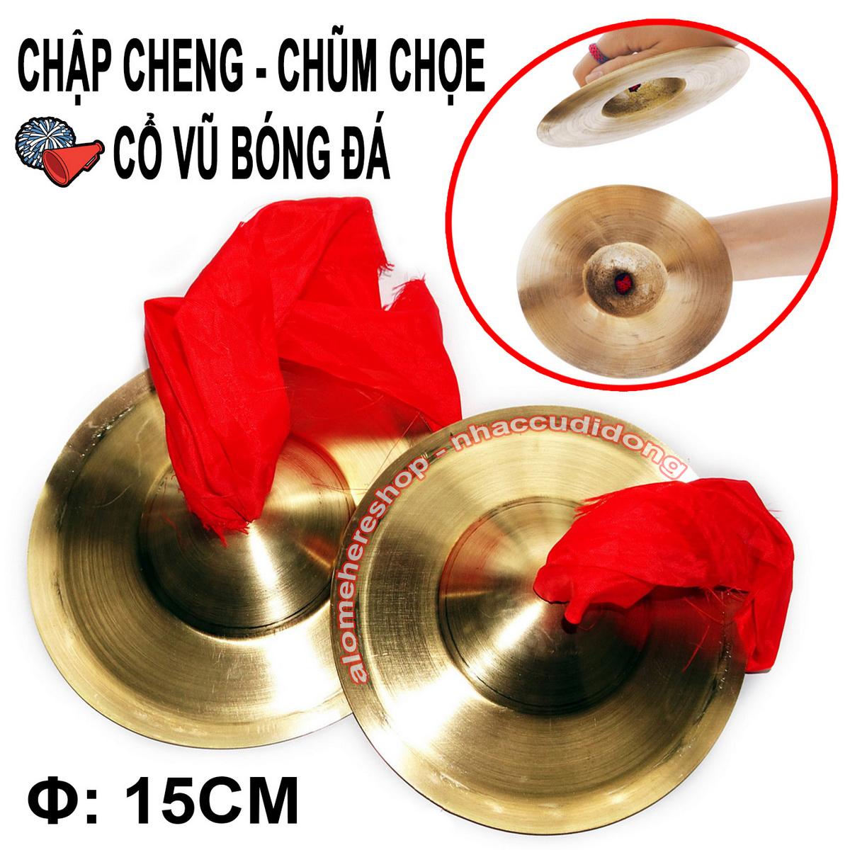 Chập cheng chũm chọe cổ vũ bóng đá 15cm