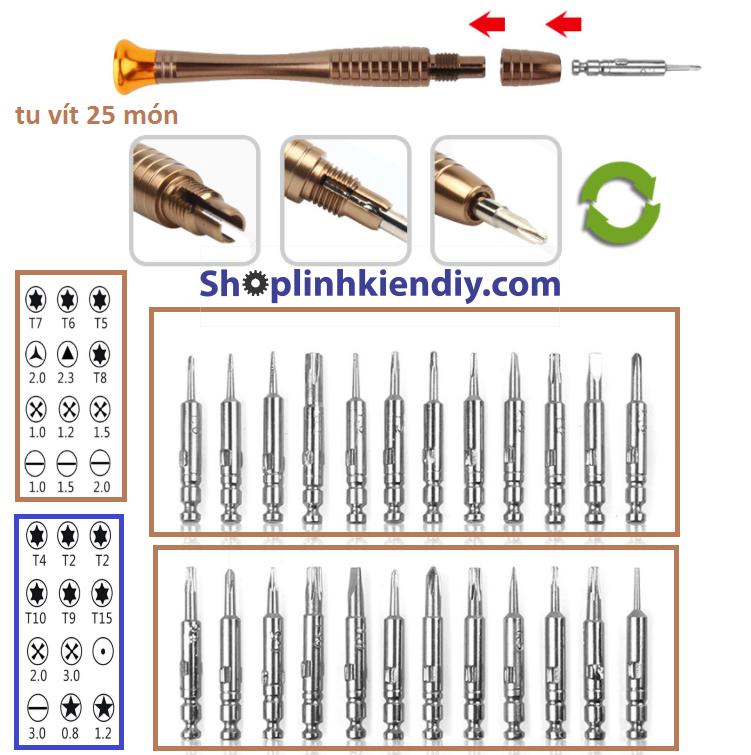 Bộ Tô vít sửa điện thoại 25 món cao cấp