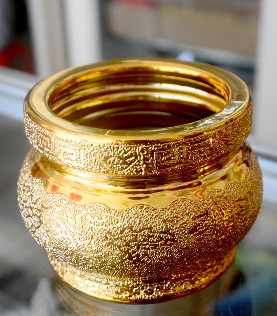 Lư hương thờ cúng kim sa vàng-Nhiều cỡ
