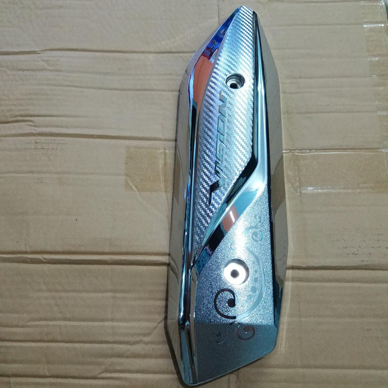 Combo 3 món che Pô + Bầu e + Quạt gió cho Vision 2014 - 2019 mạ Crom