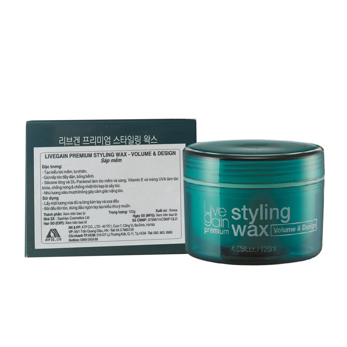 Sáp mềm Livegain Premium Styling Wax 120g Hàn Quốc