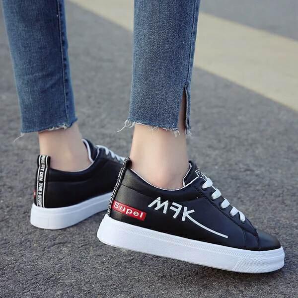 Giày thể thao nữ / giày sneaker nữ siêu đẹp N003 ( trắng, đen)