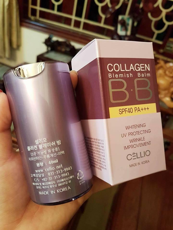 Kem trang điểm BB Collagen Cellio Hàn Quốc 40ml (Da tự nhiên)