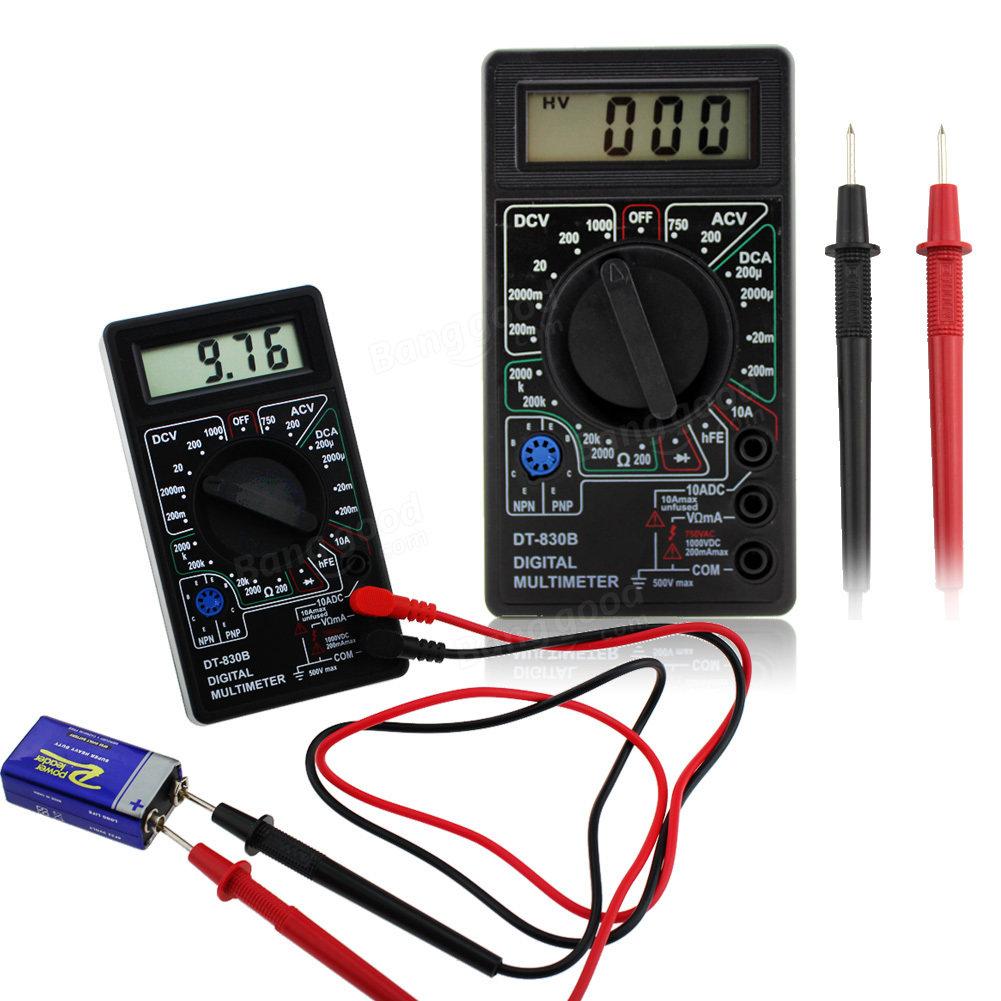 Đồng hồ đo vạn năng cho thợ điện tử DT-830B (Đen)