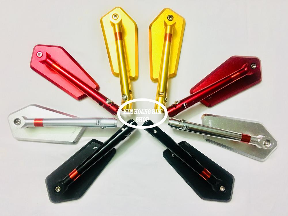 Kính chiếu hậu xe máy Kiểu Iphone Xéo (màu Bạc) 1 cặp