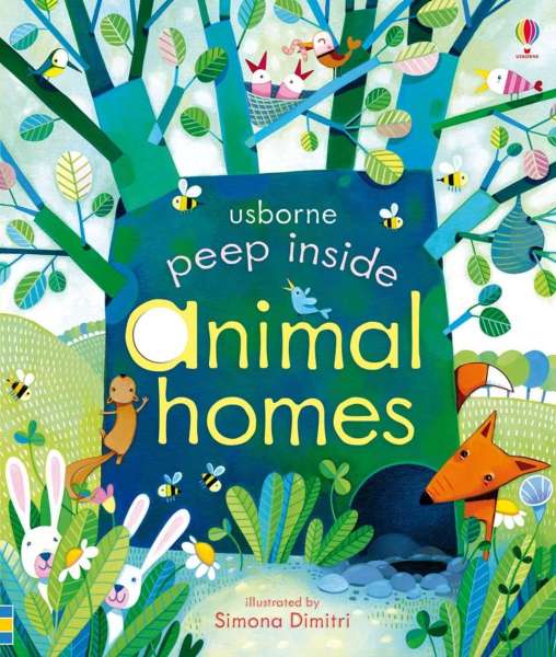 Sách tiếng Anh Usborne peep inside Animal homes