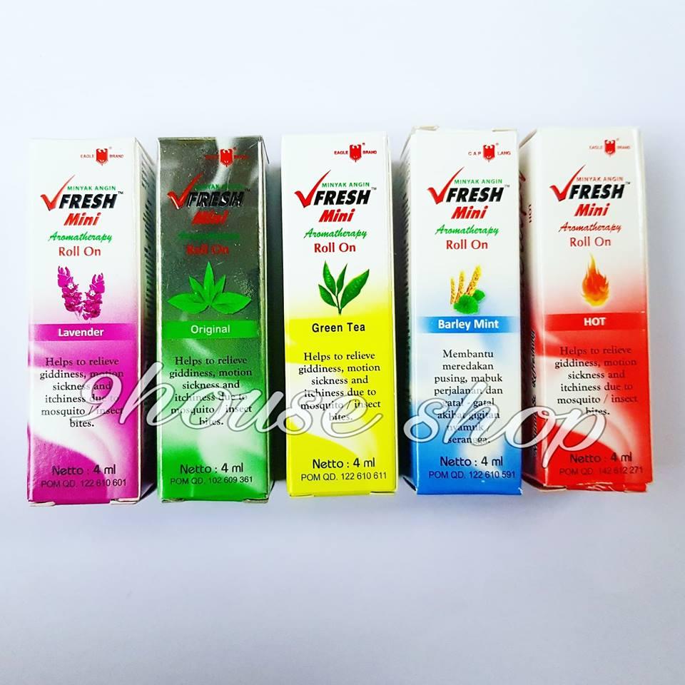 Dầu lăn tinh dầu thảo dược Barley Mint VFRESH 4cc (Bạc Hà v Lúa Mạch)
