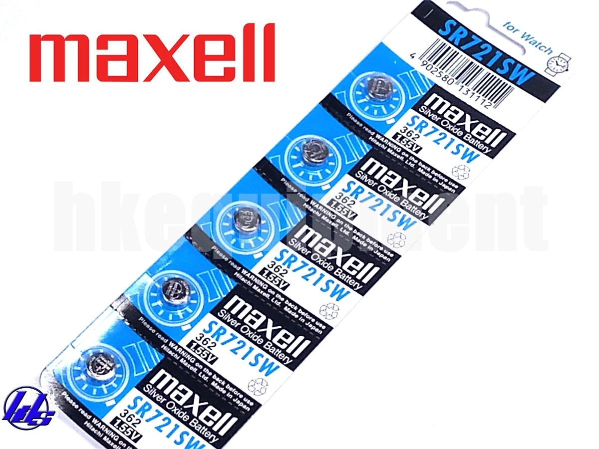 Pin đồng hồ SR721SW 362 Maxell silver oxide - Vỉ 5 viên